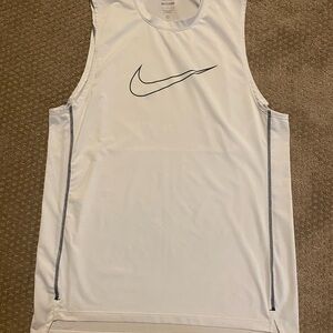 Men's Nike Pro Dri-FIT Slim Fit Sleeveless Top White Size Large DD1977-100